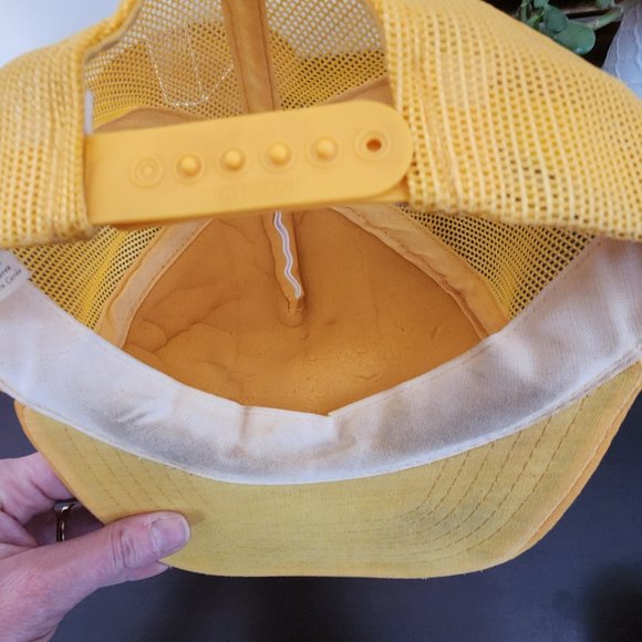 Vintage  Trucker Hat Key lake, Mesh Snapback Baseball Cap Retro Yellow Laurel - Picture 3 of 6